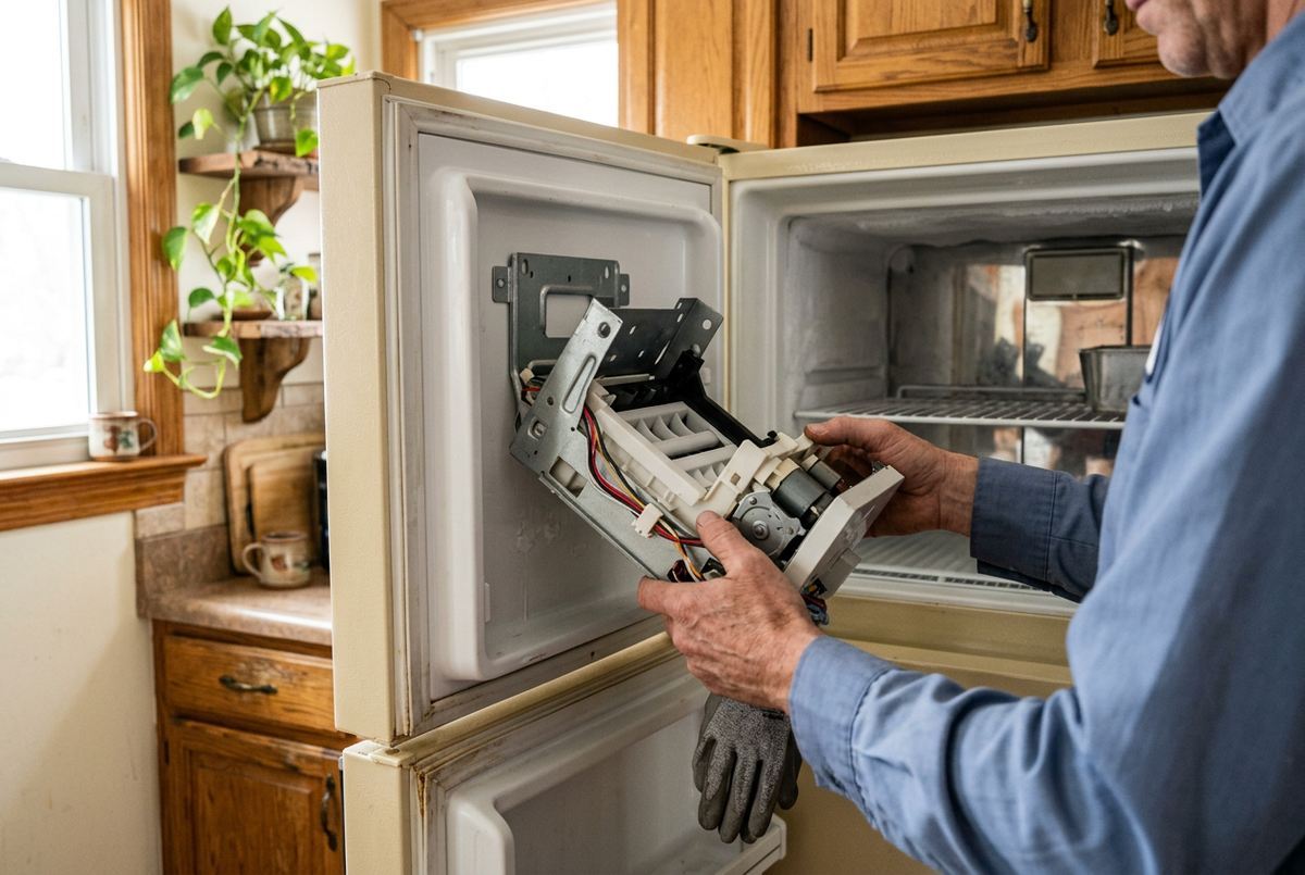 Ice Maker Repair technician at work